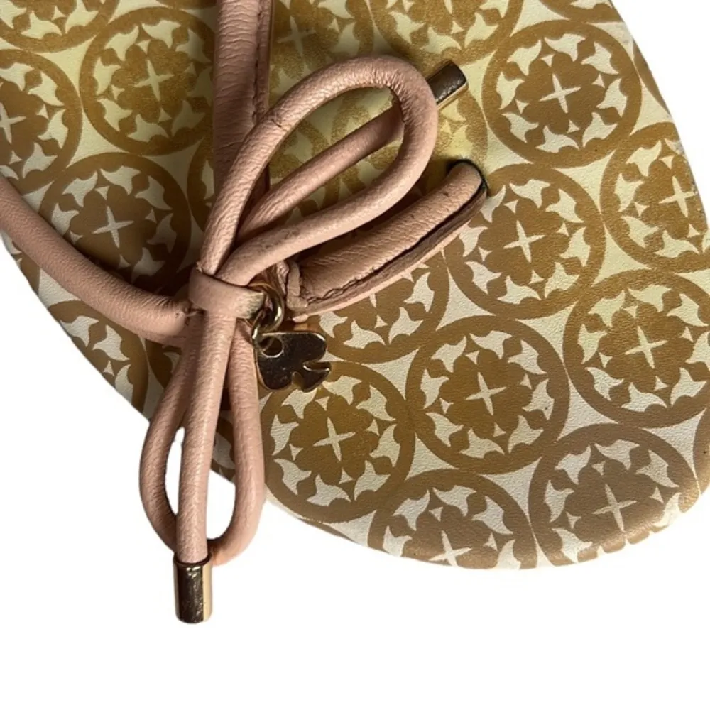 Kate Spade Sandal Mystic Bow Blush Pink Gold Accent Flip Flop - Image 6