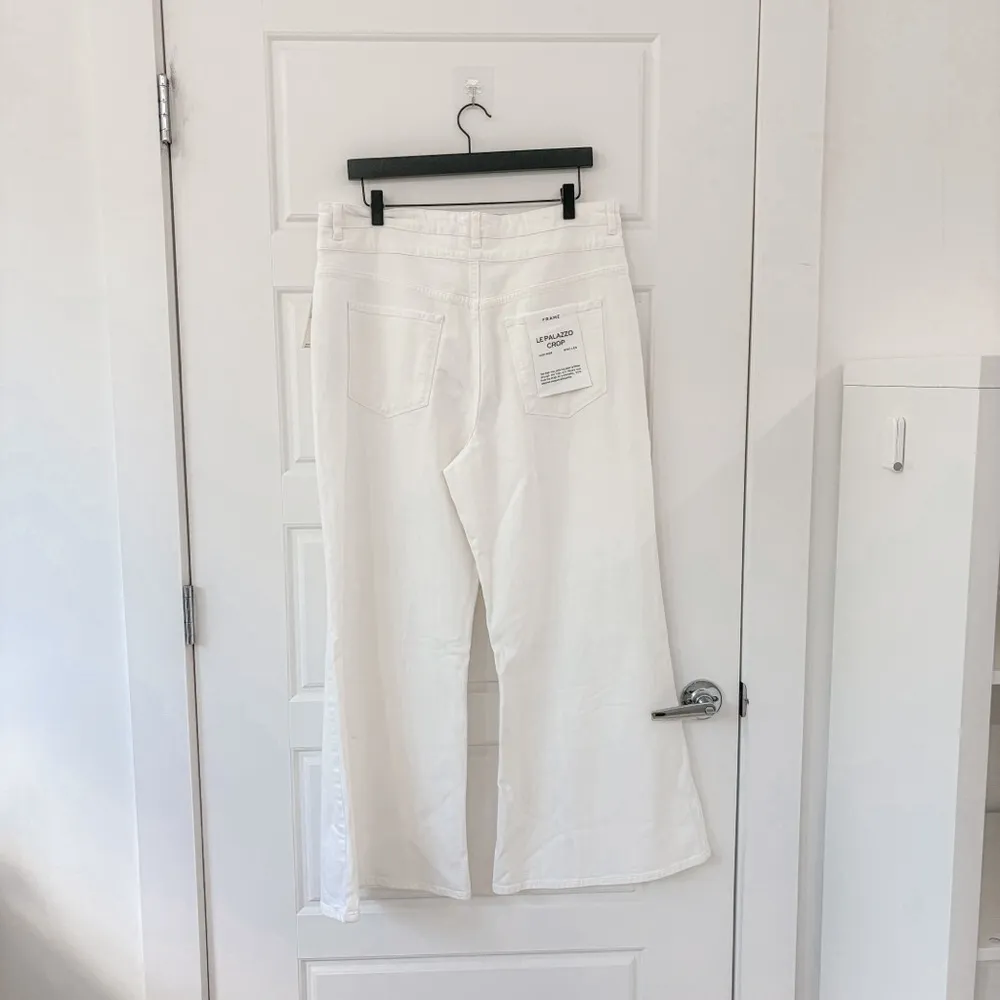 NEW Frame Le Palazzo Double Waistband Crop Wide Leg Jeans - Image 7