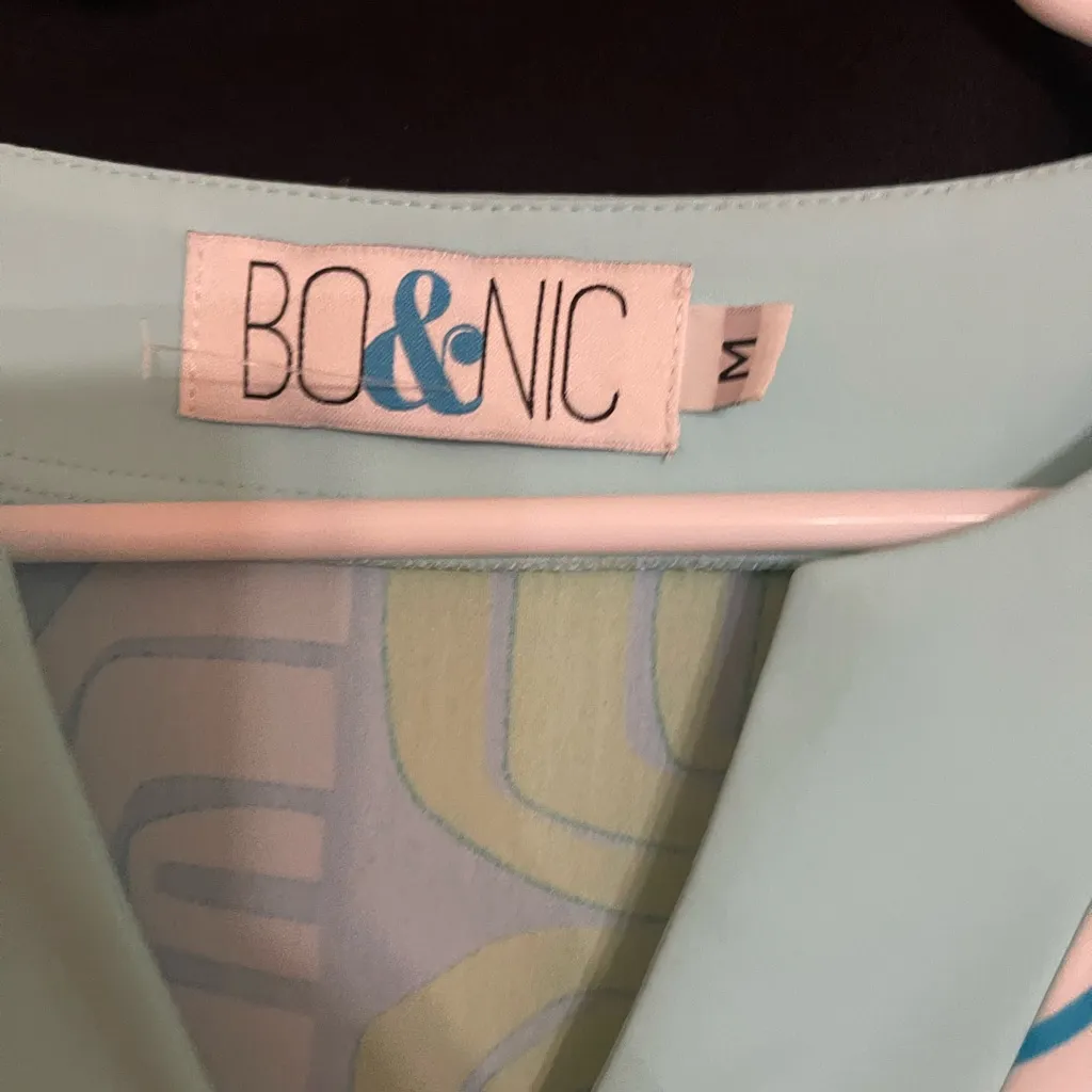 Colorful Geometric Pattern for Dress BO&NC Blue Size M - Image 4