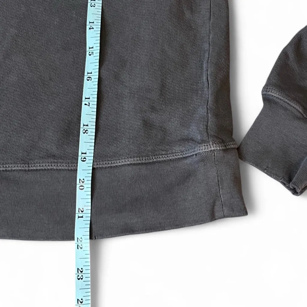 AE 77 American Eagle Premium nwt soft black charcoal cotton Crewneck S Blue - Image 5