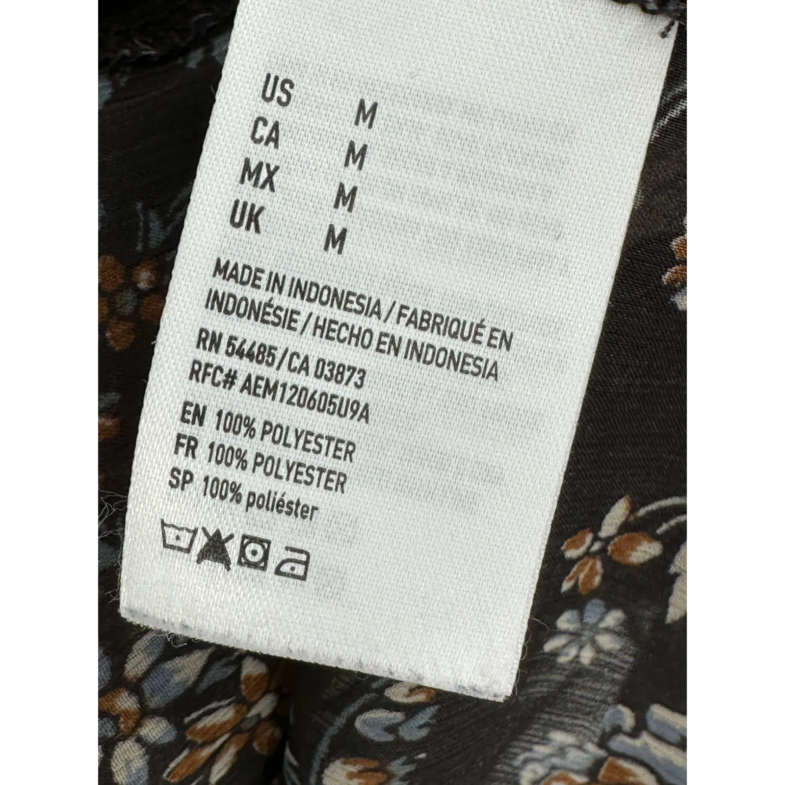 American Eagle Womens Black Floral Sheer Kimono Cardigan Size M Boho Festival - Image 5