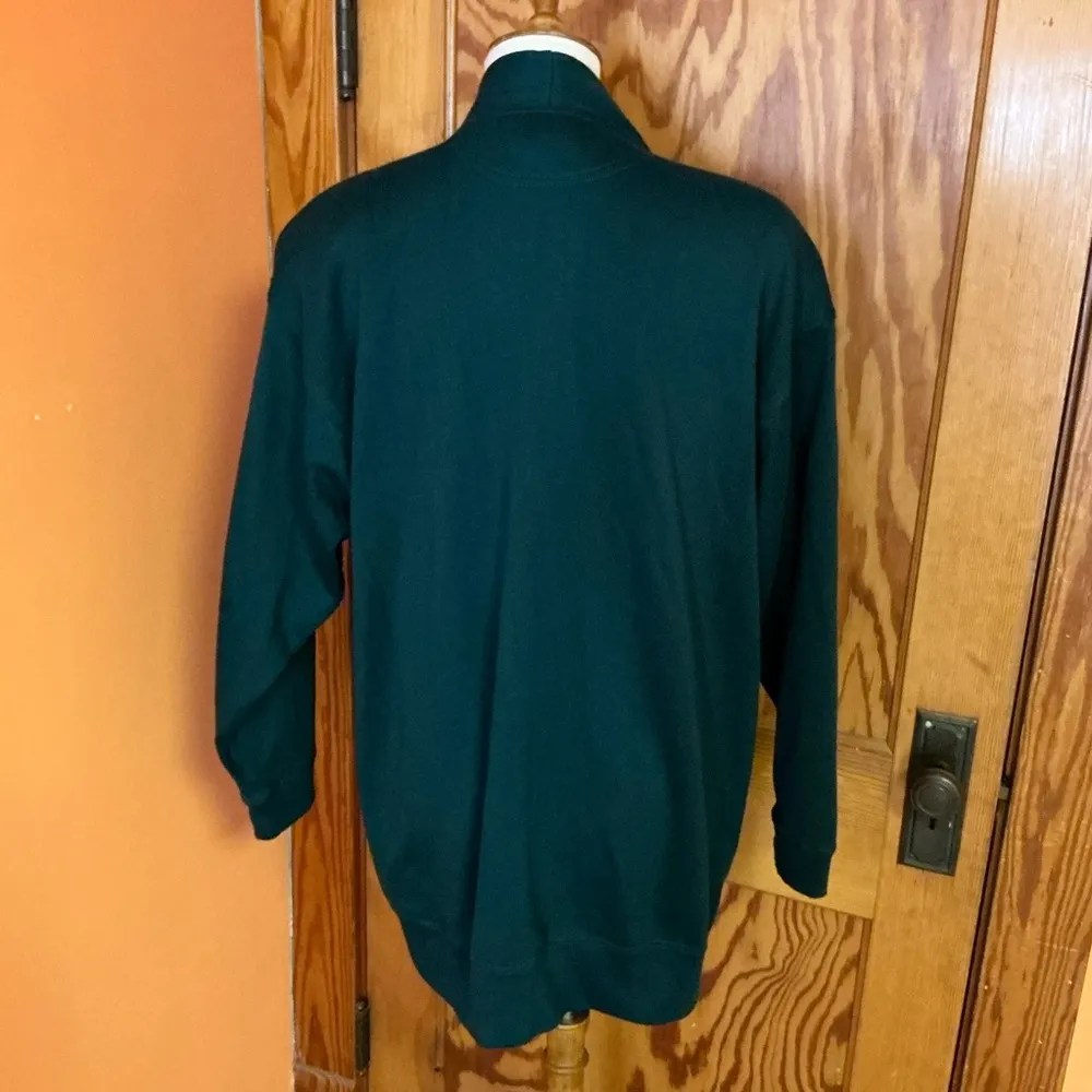 Vintage 90s Forest Green Cardigan Size L - Image 6