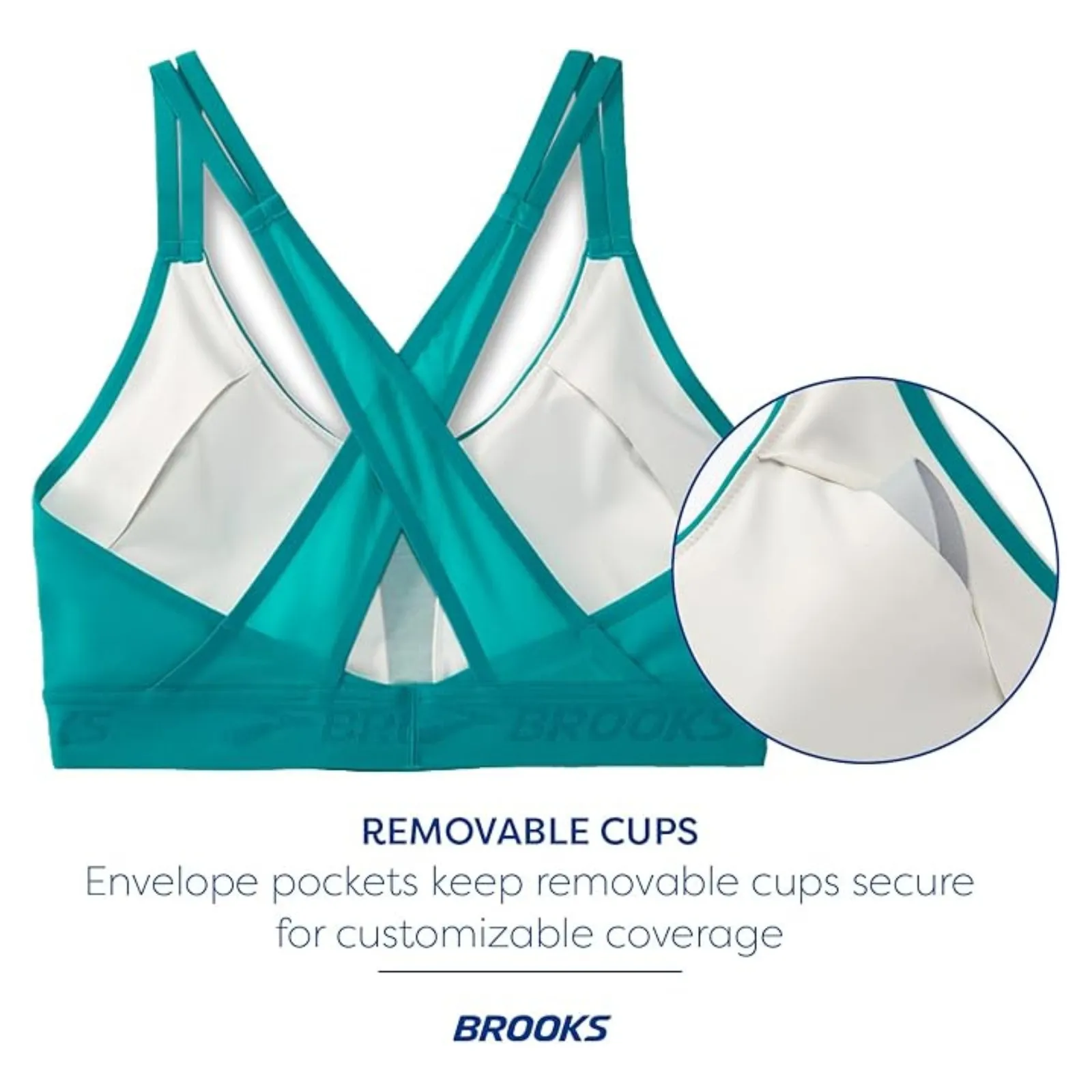 NWOT Brooks Plunge 2.0 High Support Running Sports Bra w/ Removable Cups - XL - Image 2