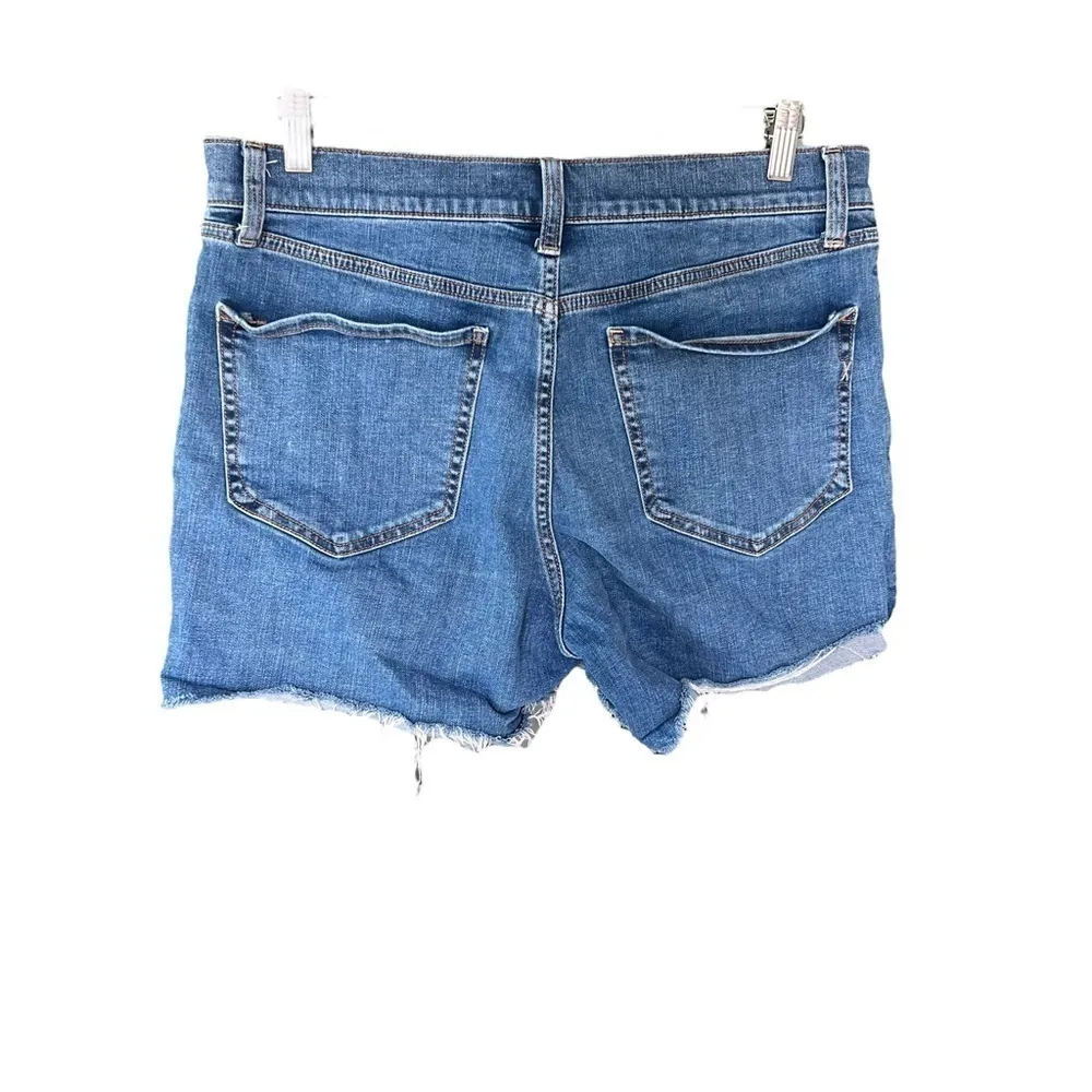 Express - Original Midi High Rise Jean Shorts Size 10 - Image 3
