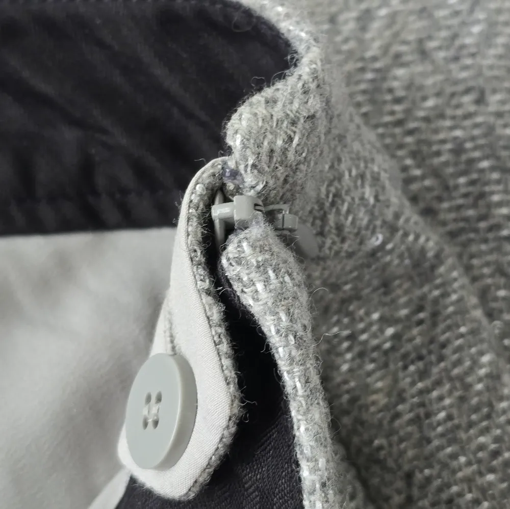 RSVP Talbots Gray Sequin Sparkle Herringbone Tweed Ankle Pants Size 12 - Image 11