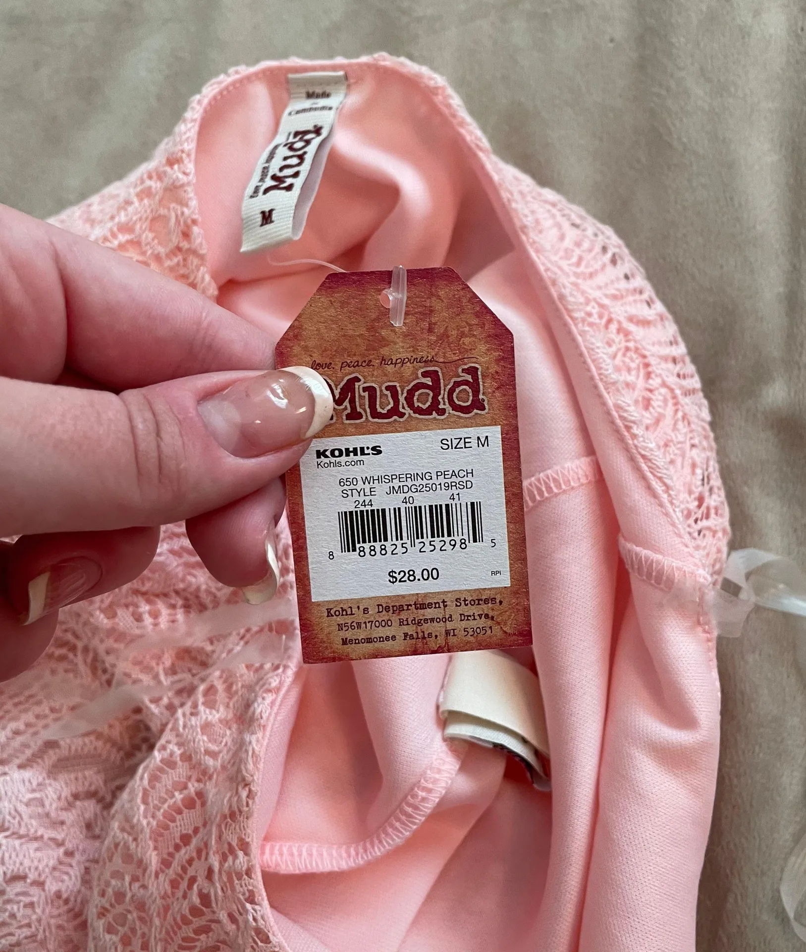 Pink Lace Tank Top Crop Top - Image 4