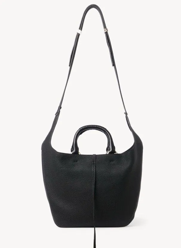 Chloé Deia Medium Hobo Bag in Grained Calf Skin Black, EXCELLENT! Retail $2850 - Image 5