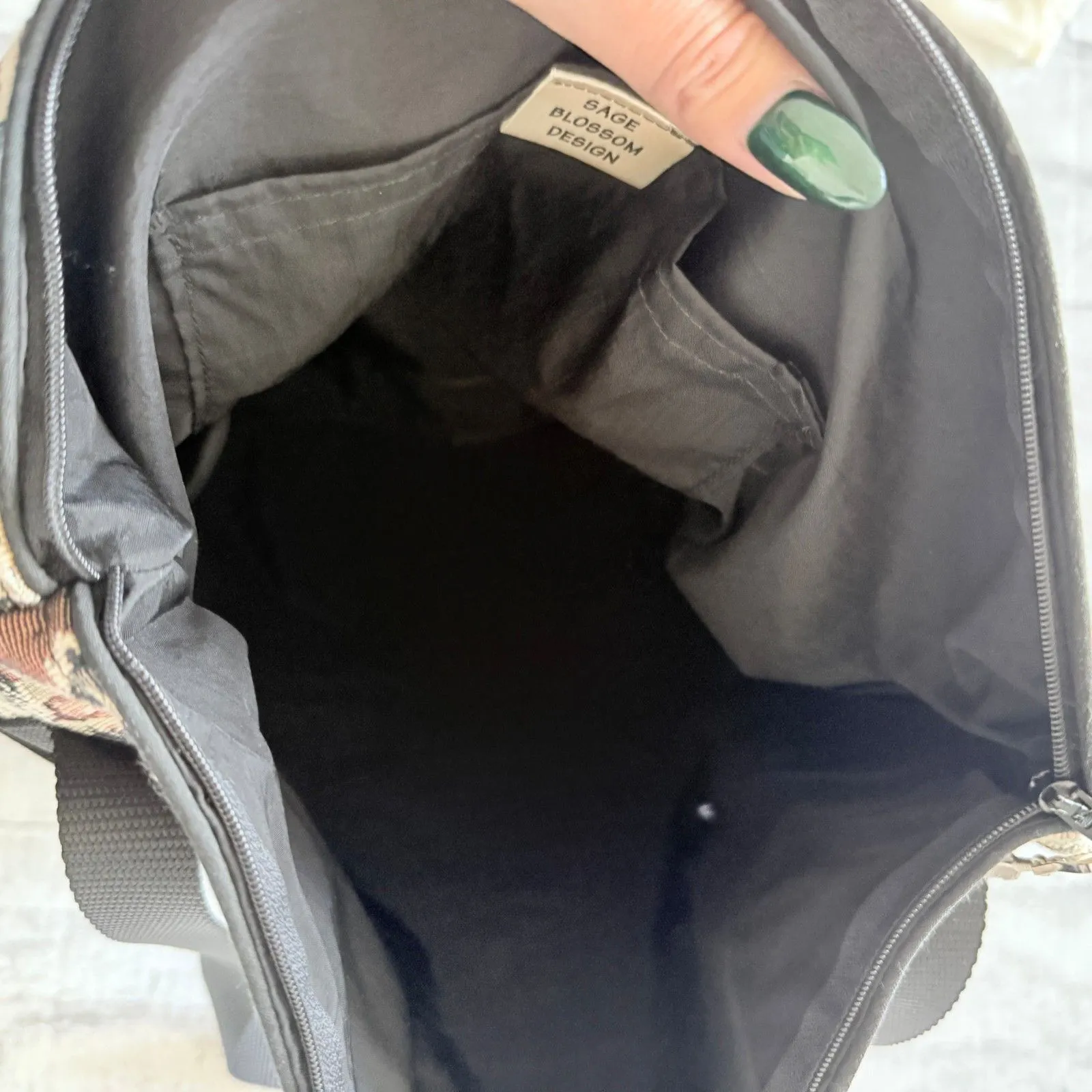 Vintage Woven Cat Tapestry Shopper Bag Whimsical Feline Retro Portrait Tote - Image 6