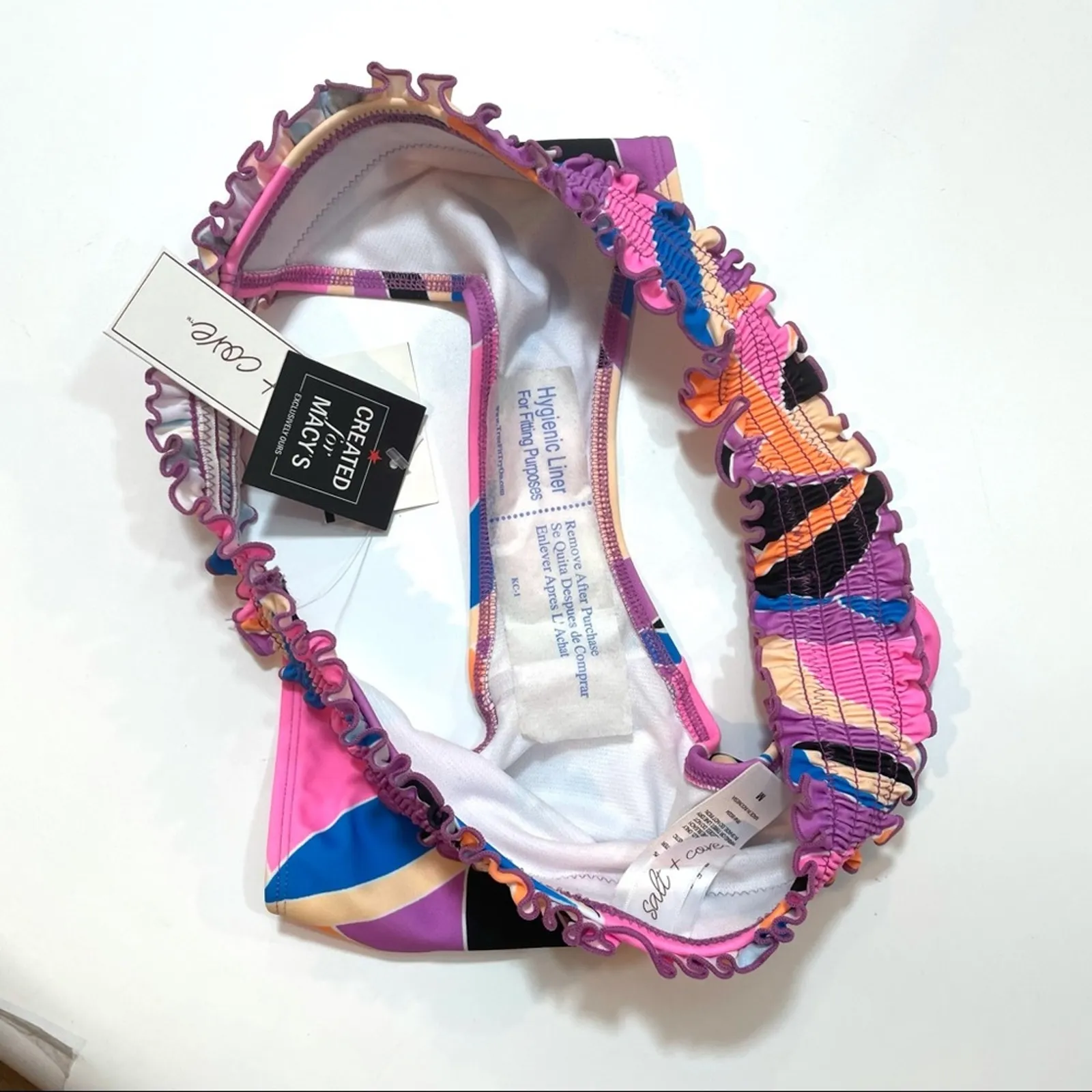 Salt+Cove Kaleidescope Smocked Bikini Swim Bottom Pink Size undefined - Image 6