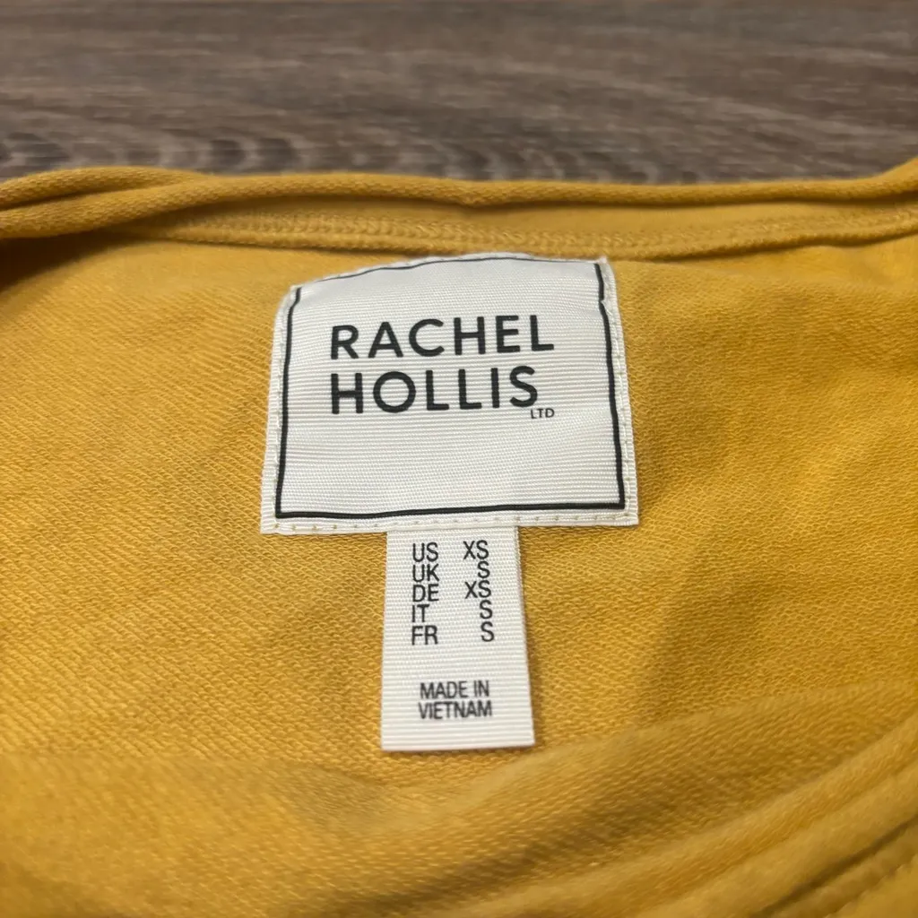 Rachel Hollis Mustard Yellow LS Tee “girl wash your face” Embroidered XS Gold - Image 3