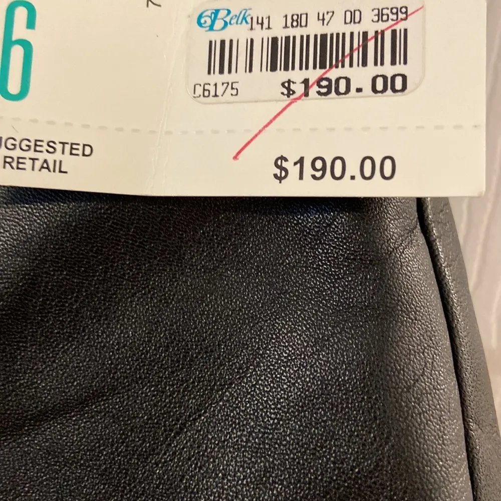 Liz Claiborne 100% Leather Skirt brand new so soft leather size 6 color black - Image 5