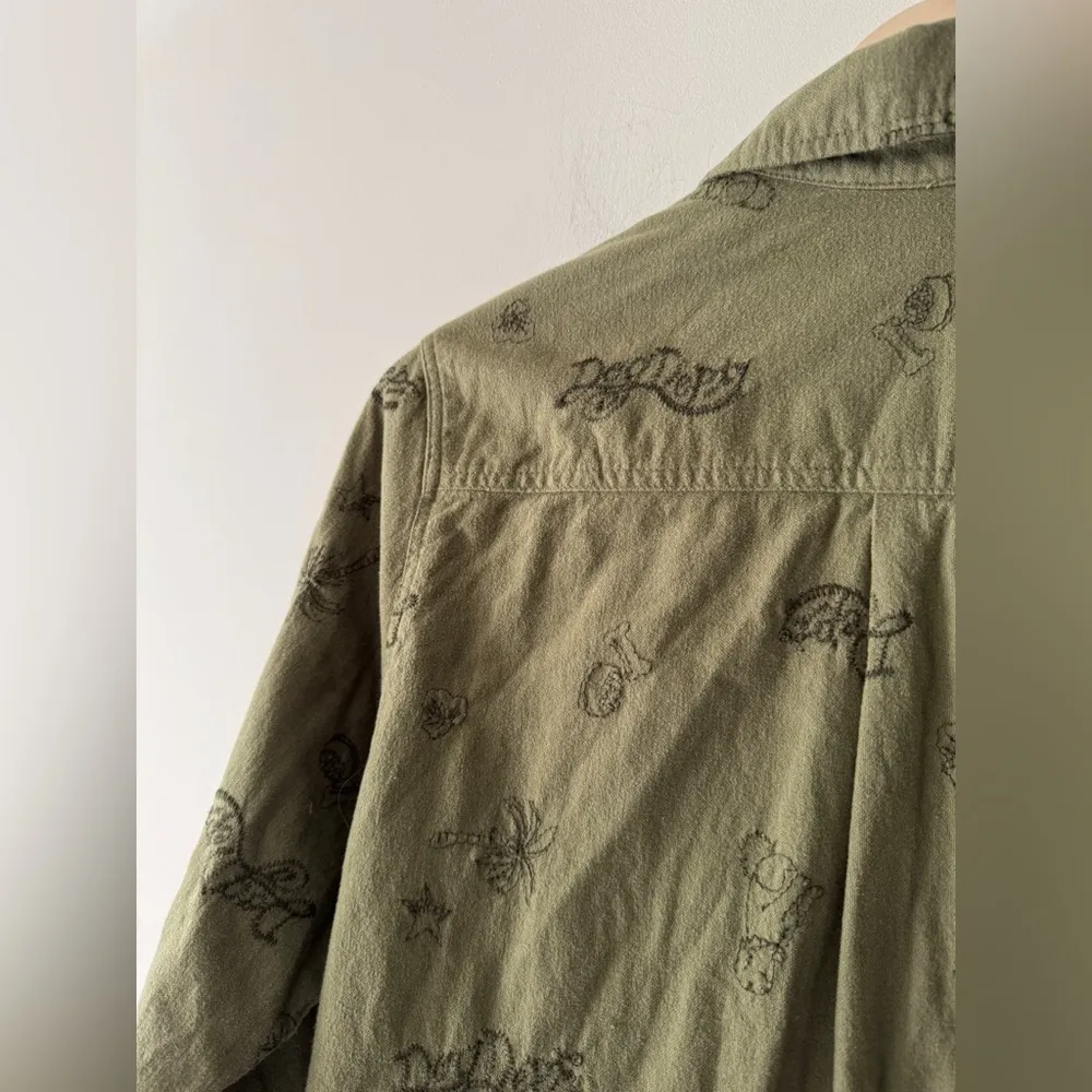 Vintage Dog Dept Santa Monica Button Down Green Size M - Image 4