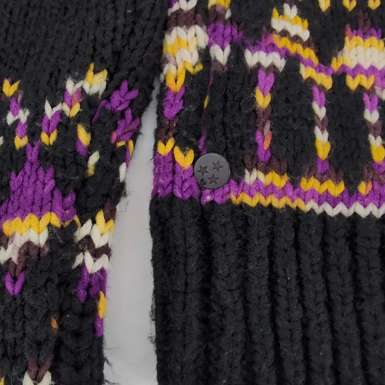 Scotch & Soda La Bande Maison Black Purple Fair Isle Wool Blend Sweater - Size S - Image 7