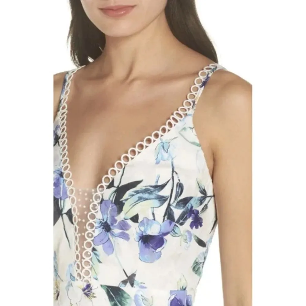 NEW Foxiedox Blue Floral Ressie Flounce Dress M - Image 36