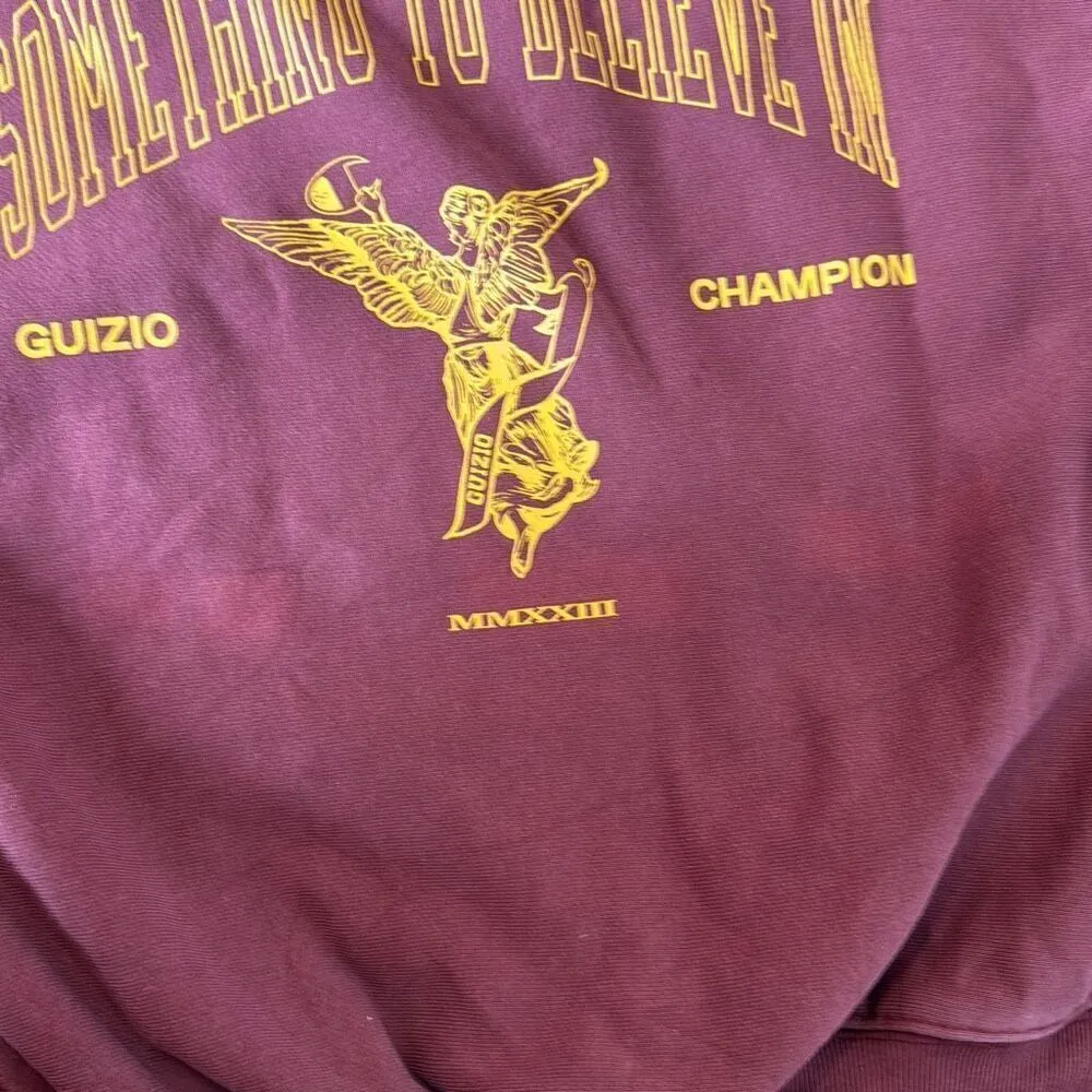 Guizo x Champion Revolve maroon oversized crewneck sweatshirt size Large - Image 11