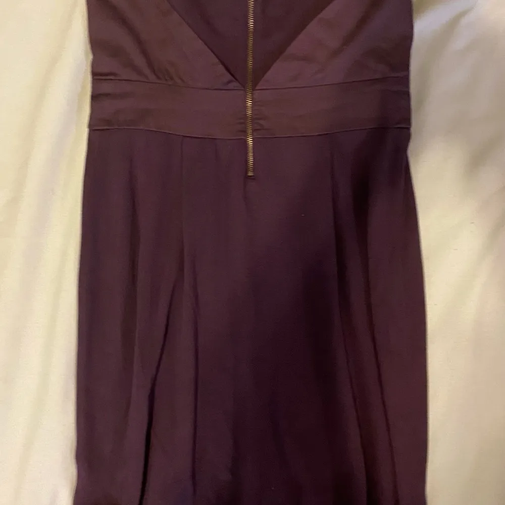 Anthropologie Deletta S Fukuoka Folds Dress Party Eggplant Stretch Strapless - Image 2