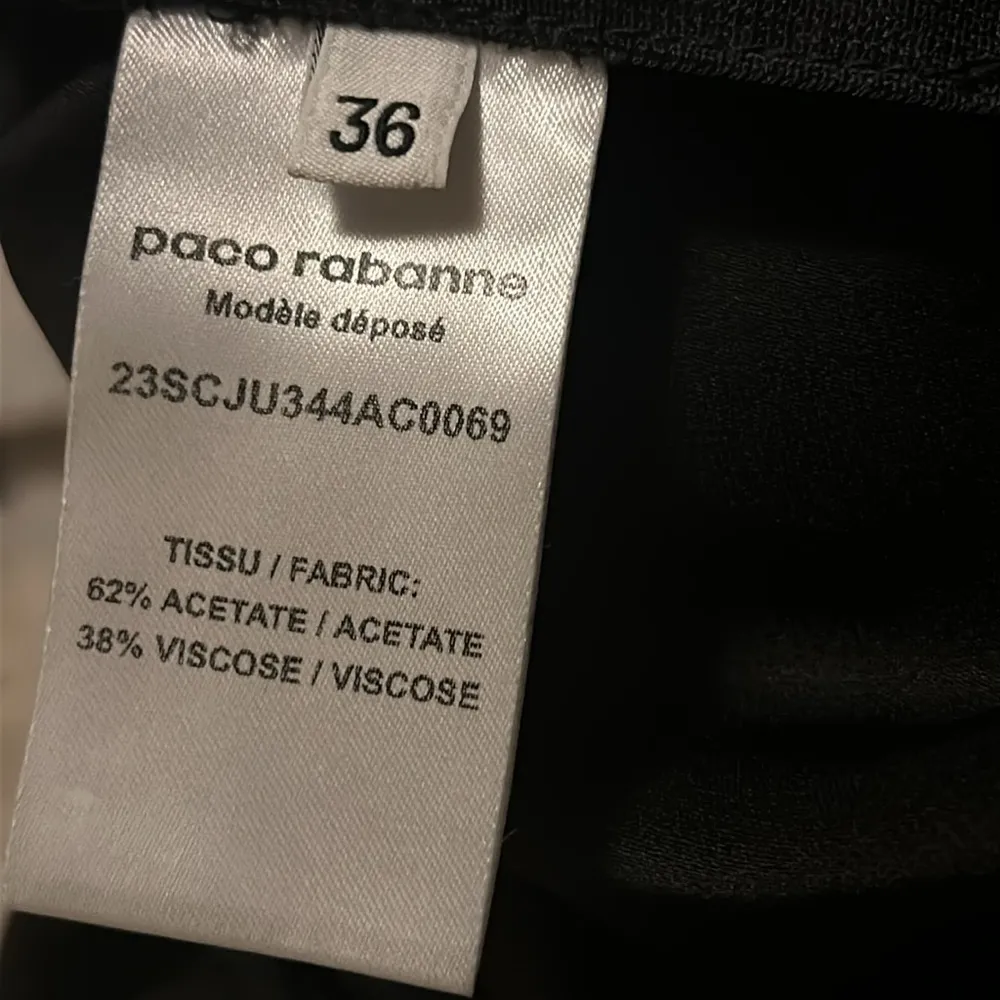 Paco Rabanne Ruffled Crepe Mini Skirt size FR 36 Black - Image 4