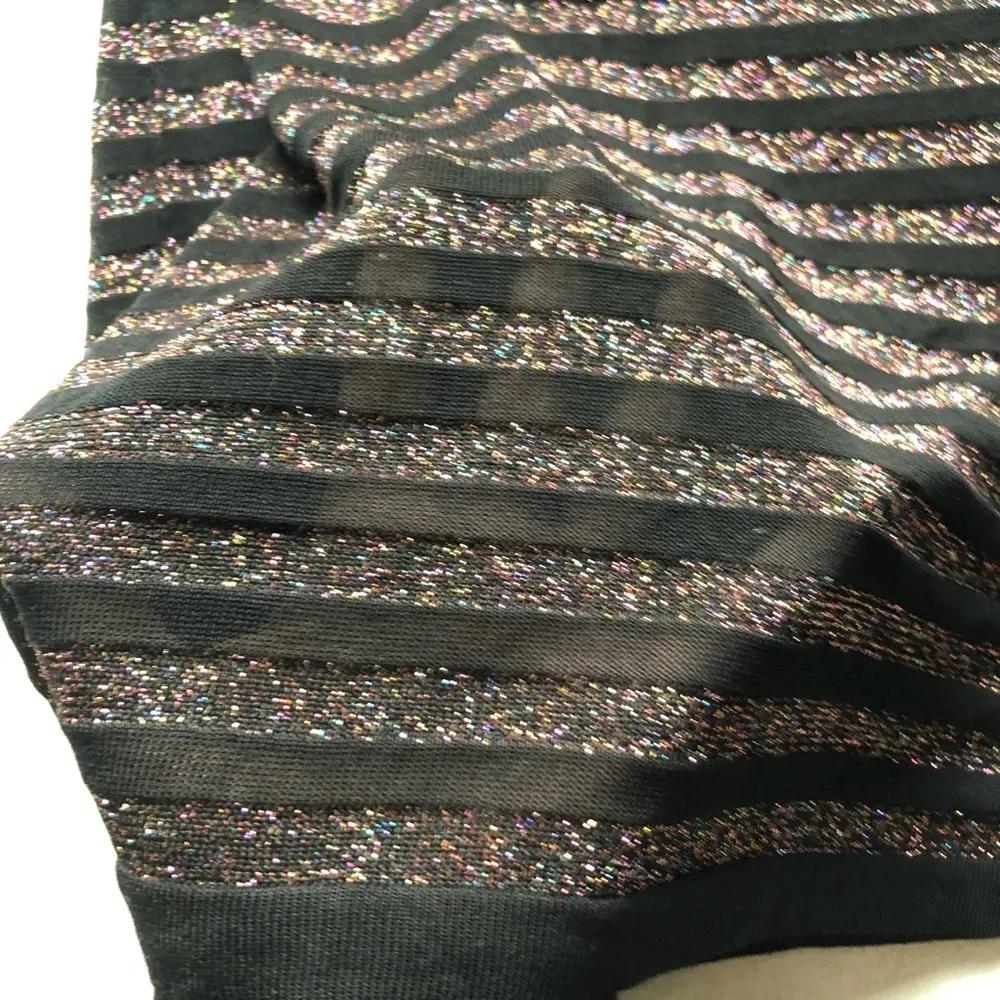 Trina Turk Metallic Striped Sheer Mini Shirt Dress - Image 6