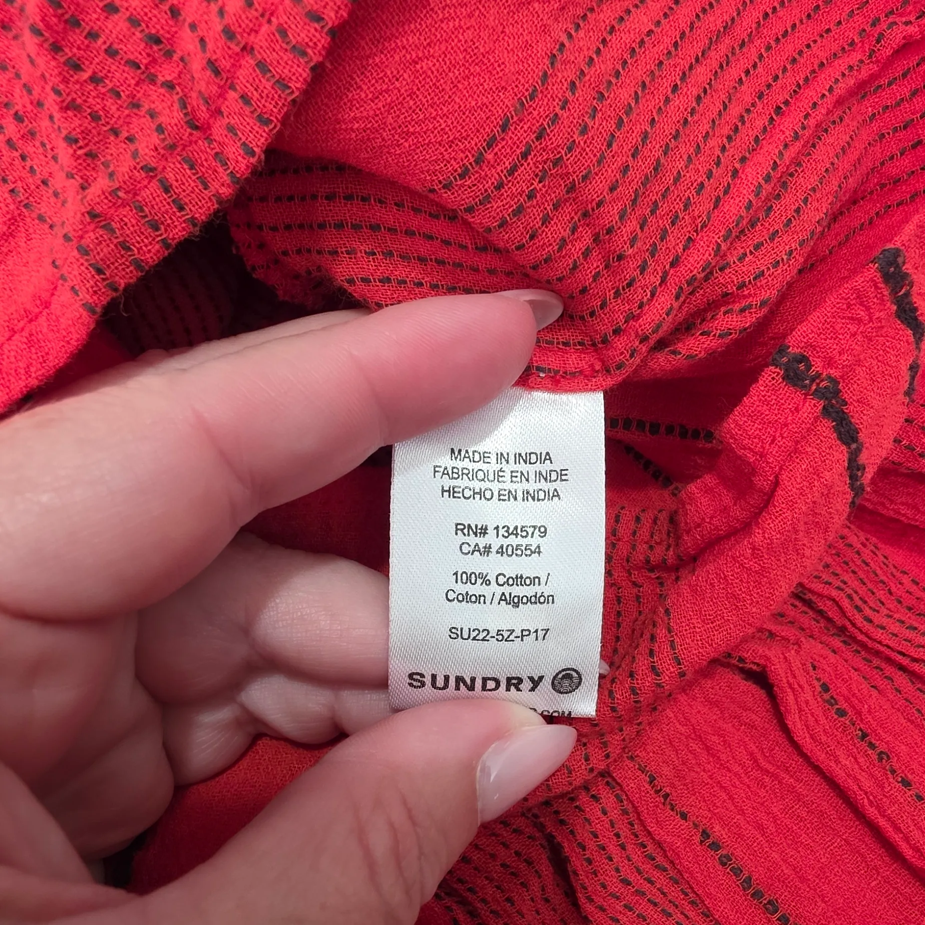 Sundry Anthropologie Skirt Women's Tiered Skater Ruffle Red Size 2 New - Image 3