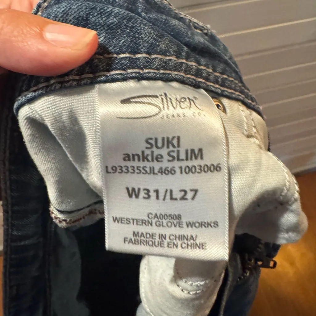 Silver Jeans Dark Blue Straight Leg Women's Jeans - Image 3