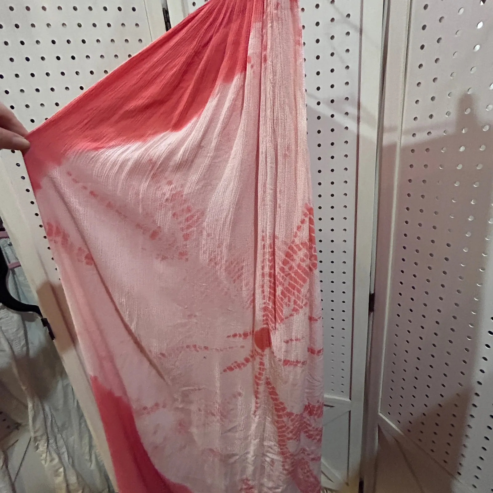 Wet Seal Coral Tie Dye Maxi Skirt Boho Festival Lightweight Size S - Image 4