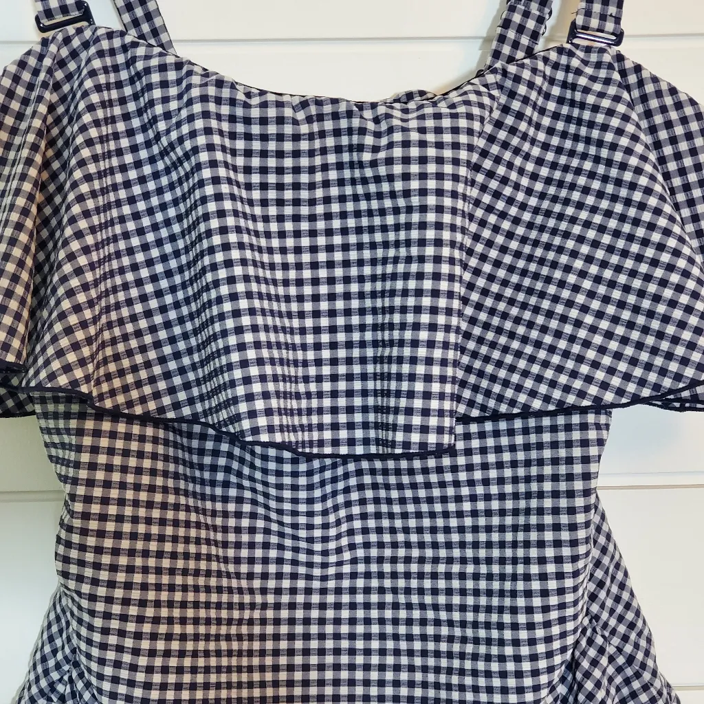 Kona‎ Sol Swimsuit One-piece Plaid, Blue, Women, Size: 16W - Image 2