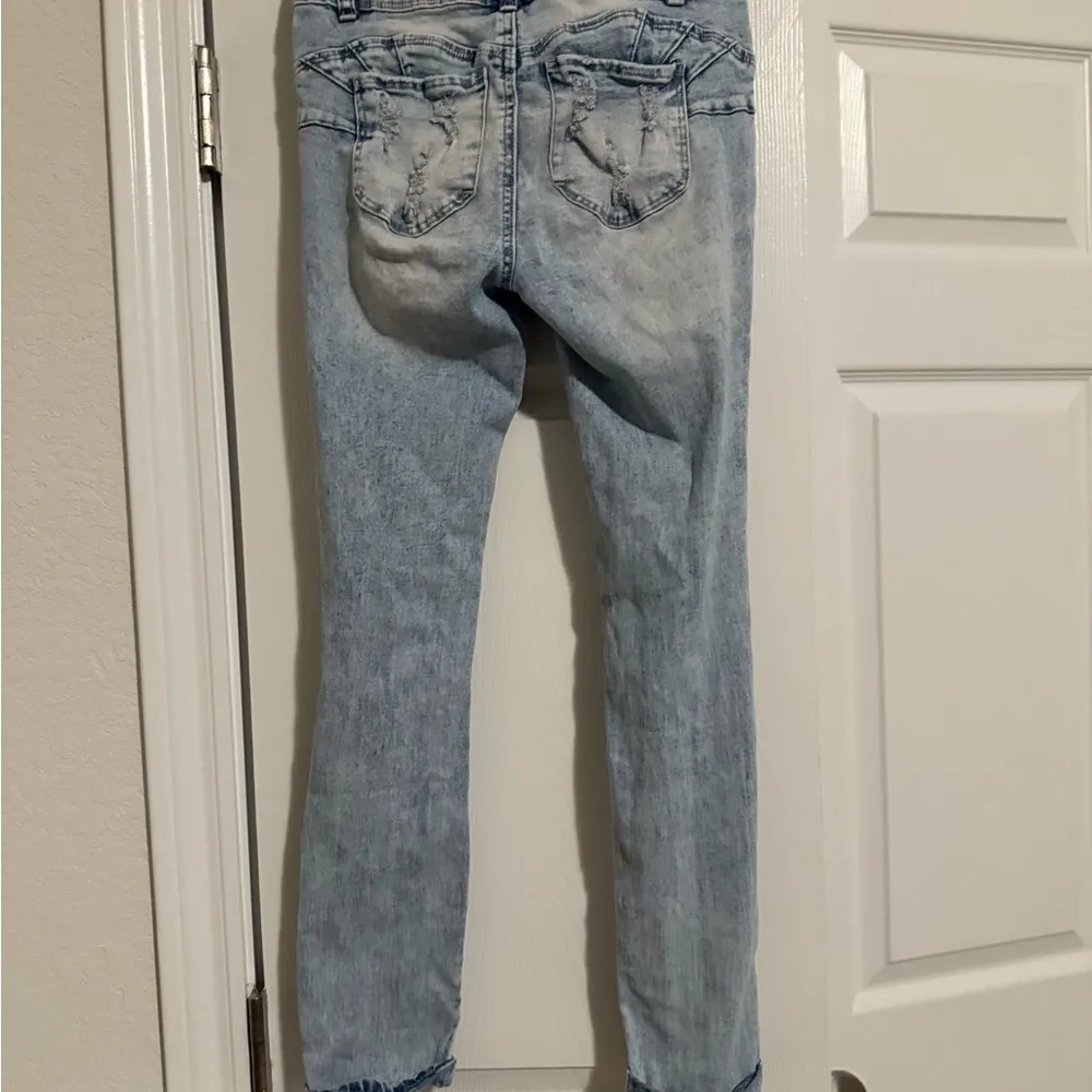 Hot Kiss Blue Skinny Jeans with Distressed Details - Image 5