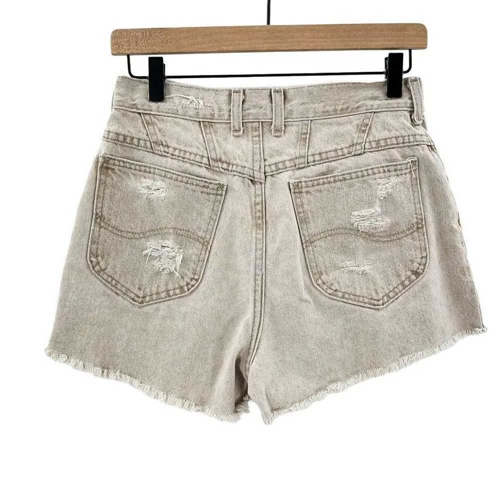 Vintage Lee Riders Distressed Denim Jean High Waisted Cutoff Shorts - Image 5