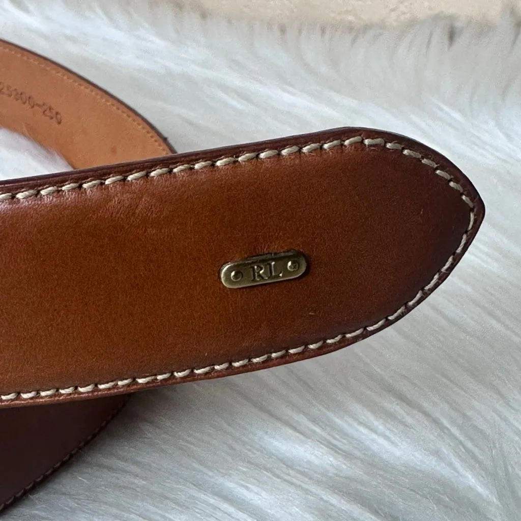 Ralph Lauren Genuine Leather Buckle Belt Size 28 - Image 7