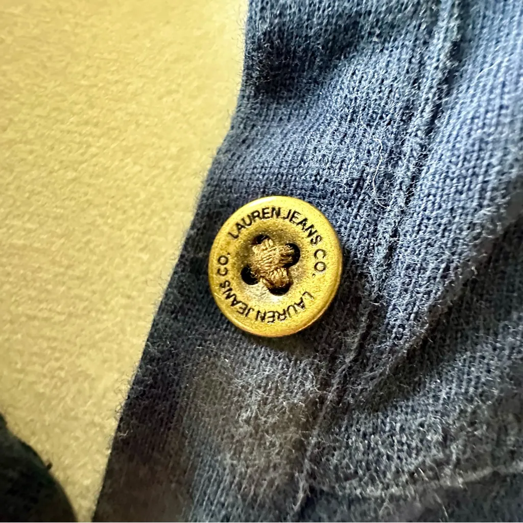 Lauren Ralph Lauren Navy and White Striped Tee Shirt Dress Drawstring Preppy - Image 4