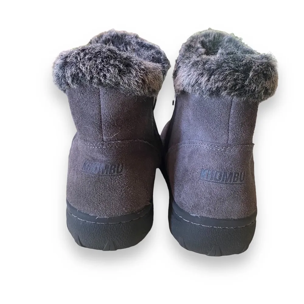 Khombu Liestal Water Resistant Booties Gray Suede Size 6 - Image 7