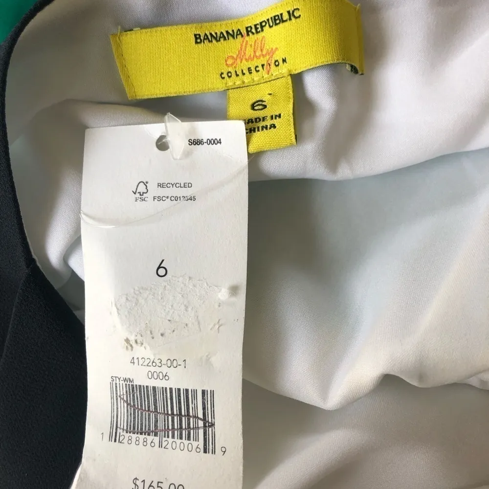 Banana Republic Milly Collection Blue  Colorblock Maxi Dress 6 Cruise Vacation - Image 8