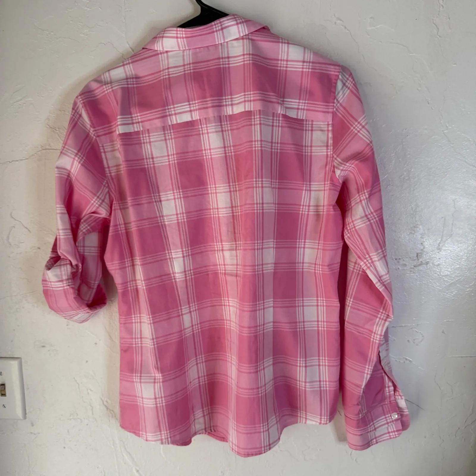 Brooks Brothers "346" Pink White Plaid Button Down Shirt Women's Size 6‎ Preppy - Image 8