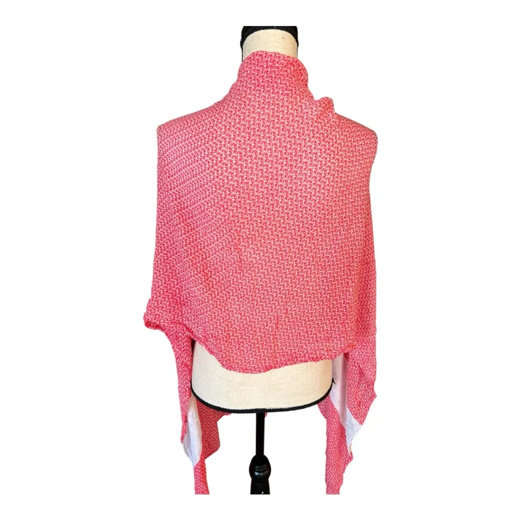 Michael Kors Pink and White Infinity Scarf Size L - Image 3