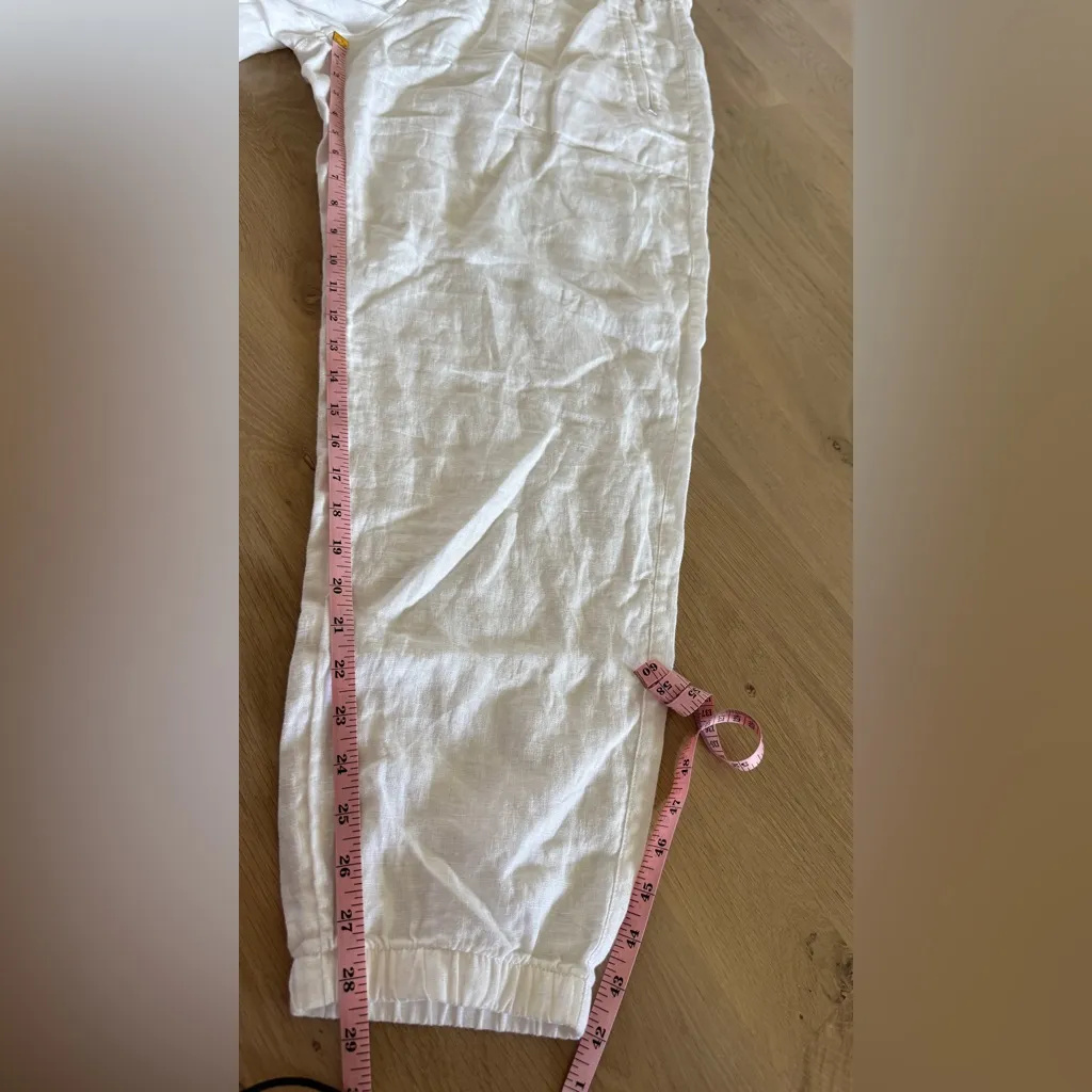 Athleta Retreat Linen Jogger white size XL - Image 9
