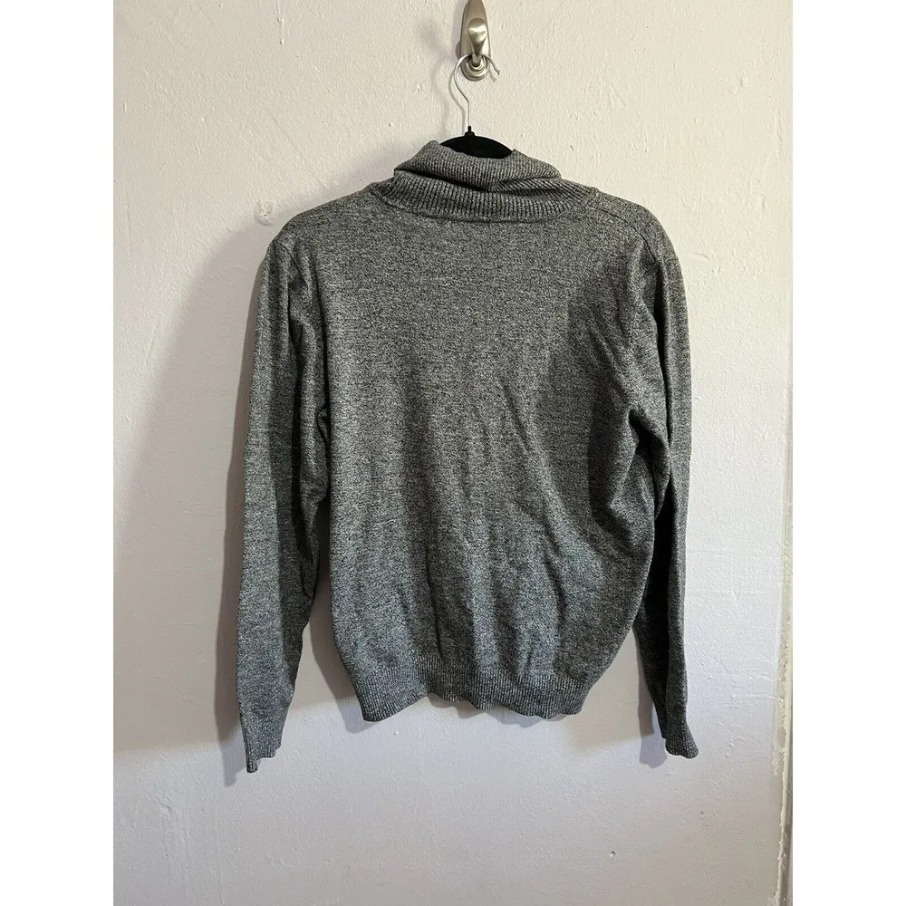Andrew Marc  Women's Gray Turtleneck Sweater Size Large Long Sleeves - Image 3