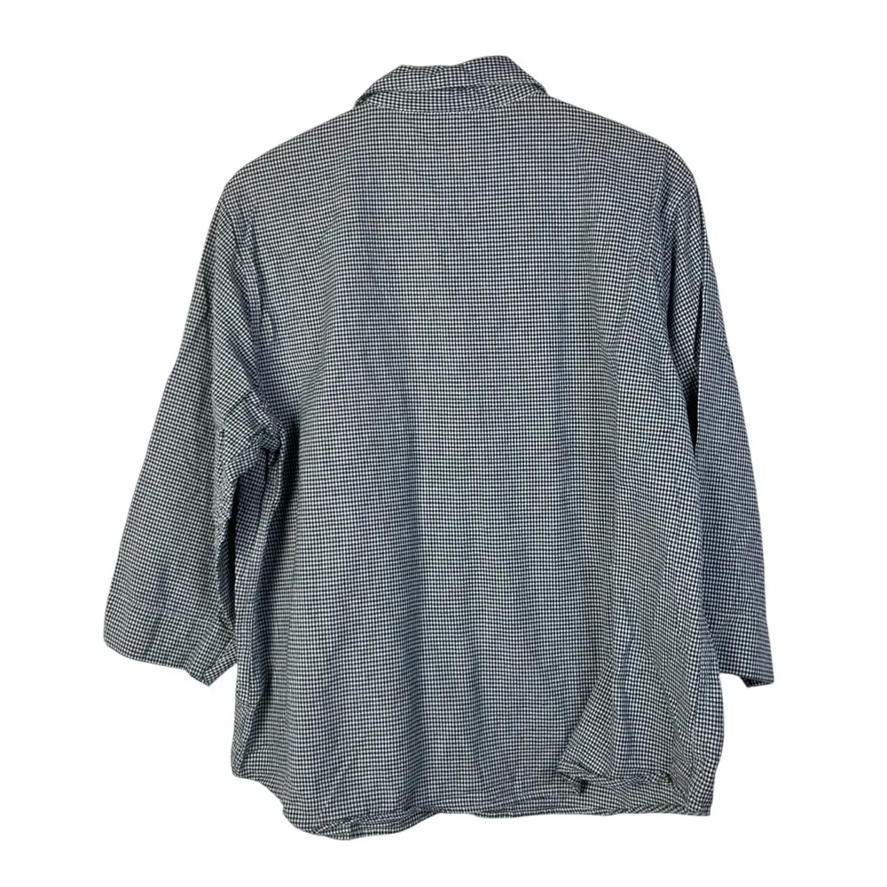 Vintage Casey & Max Blue & White Gingham Plaid Long Sleeve Button Down XL - Image 2