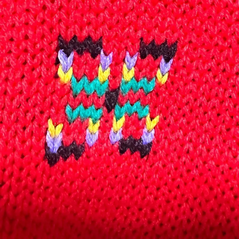 Authentic Vintage Red Sweater Dress Christmas Large/XL - Image 9