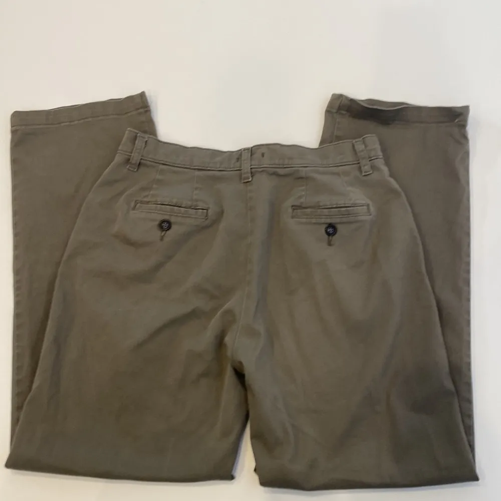 Lee At The Waist Women’s Straight Leg Casual Dress Olive Green Khaki Jeans Sz 10 - Image 5