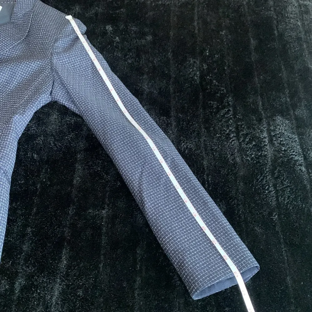 Women’s Boss Hugo Boss Navy Checkered Blazer. No Size Tags. Small - Image 9