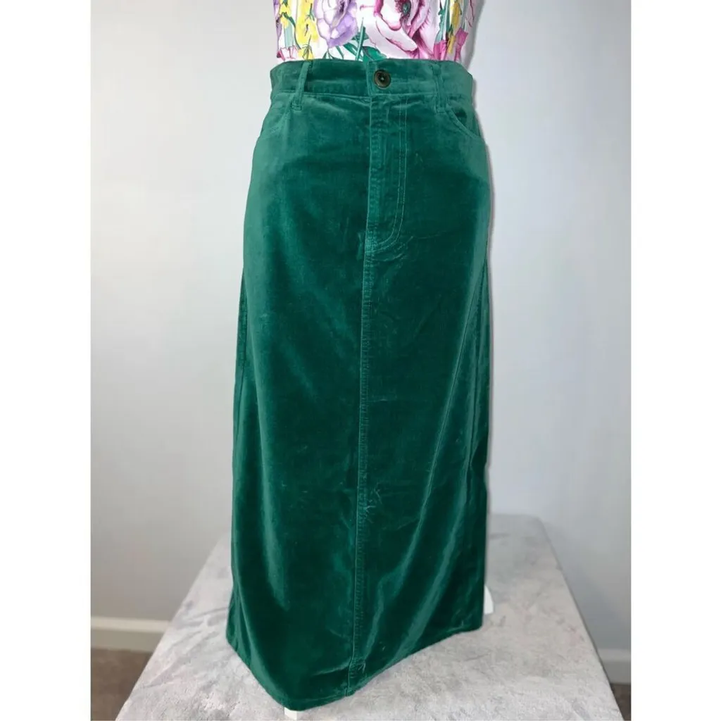THE GREAT Emerald Green Column MIDI MAXI Skirt 26 - Image 3