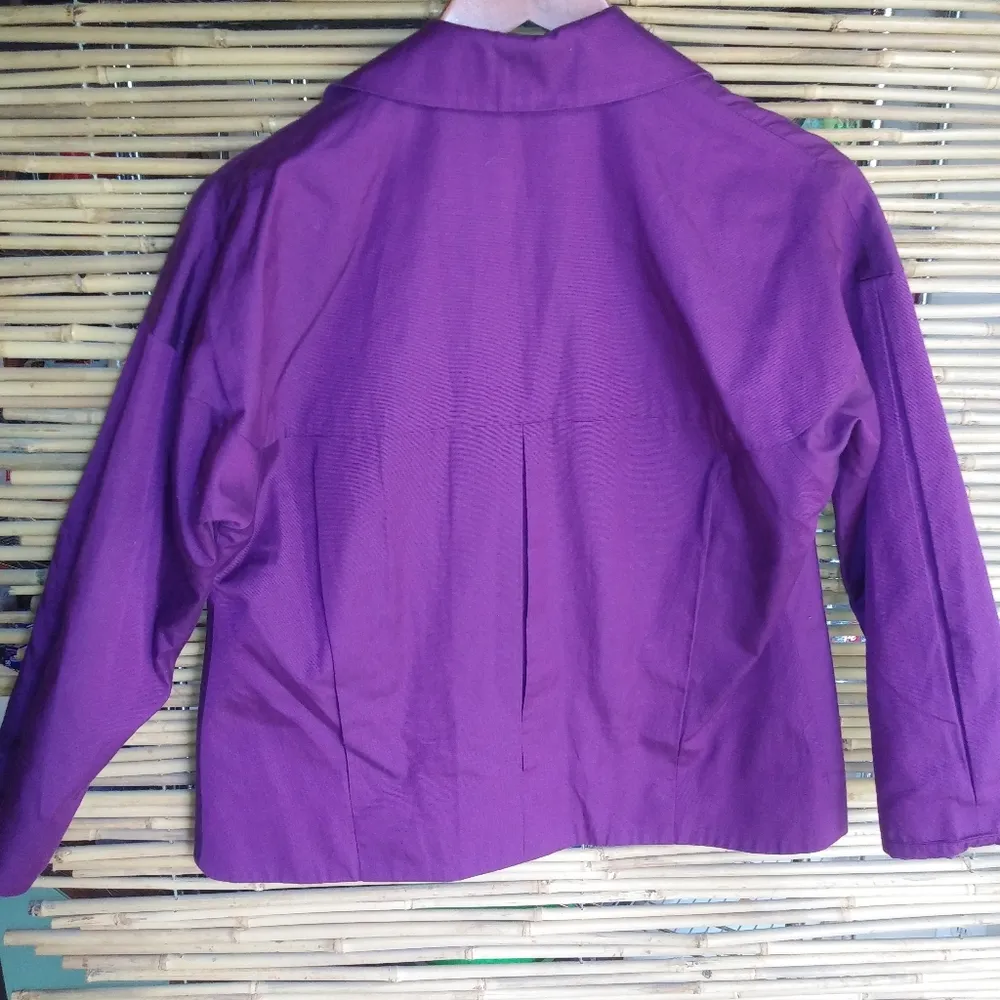 LIZ CLAIBORNE Purple Snap Front Jacket 8 - Image 8