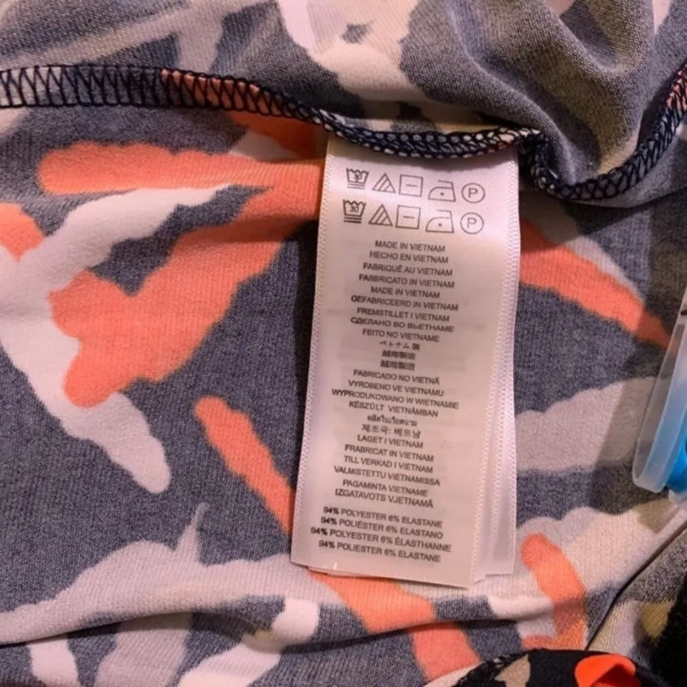 Michael Kors Dress Size Large Orange Blue Sleeveless - Image 8