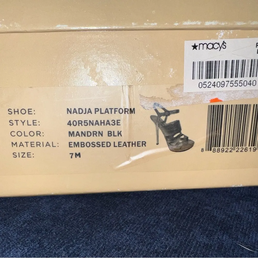 MICHAEL  Nadja Mandarin Snakeskin Platform Sandal Size 7M EUC - Image 6