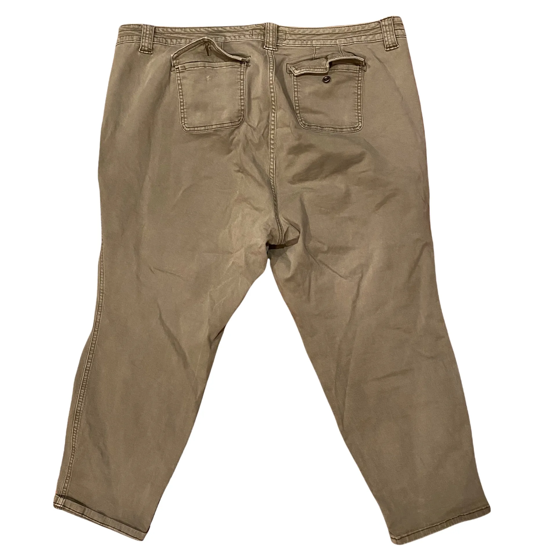 Crop Twill Military Pant in Olive Green Size 24 - Image 7