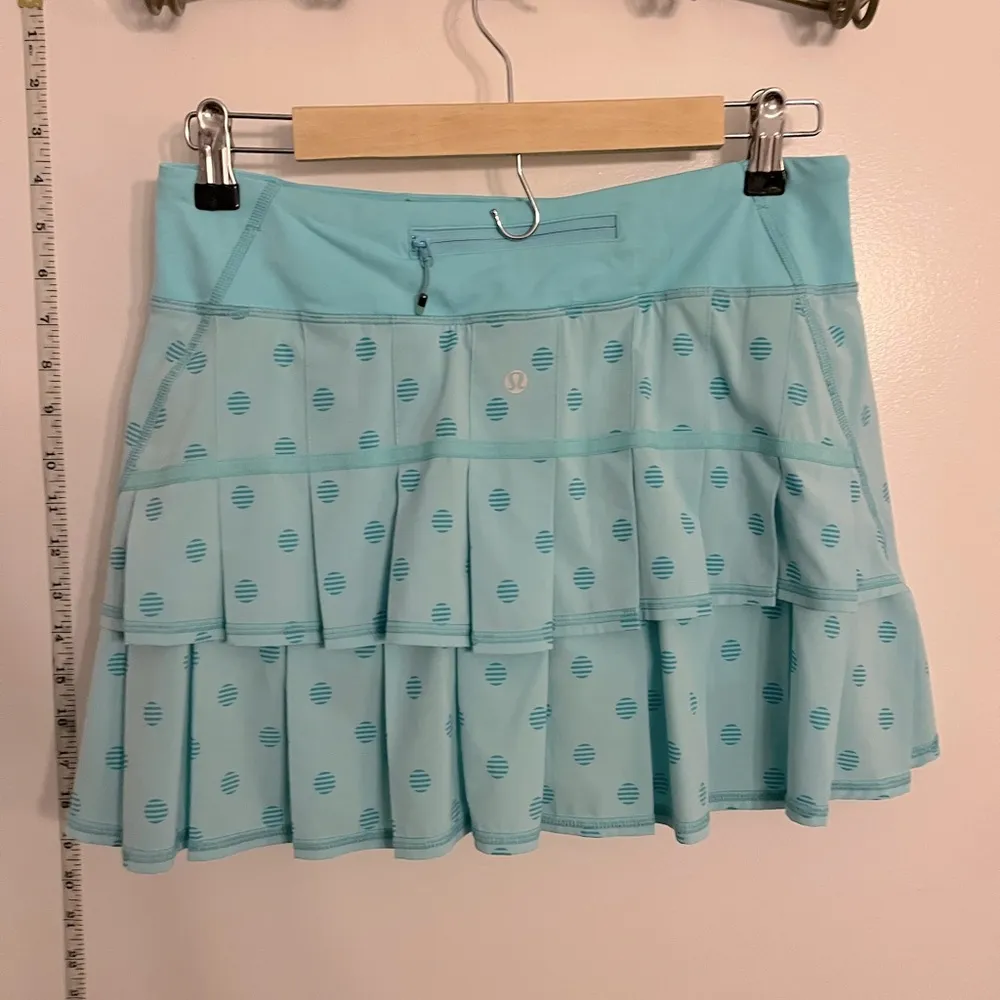 Lululemon Pace Setter Skirt in Stripe Dot Printed Angel Blue - Image 4