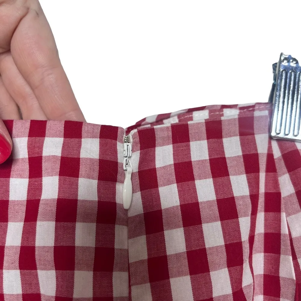 Lovers + Friends Revolve Lisa Mini Skirt in Red Gingham NWT - Image 6