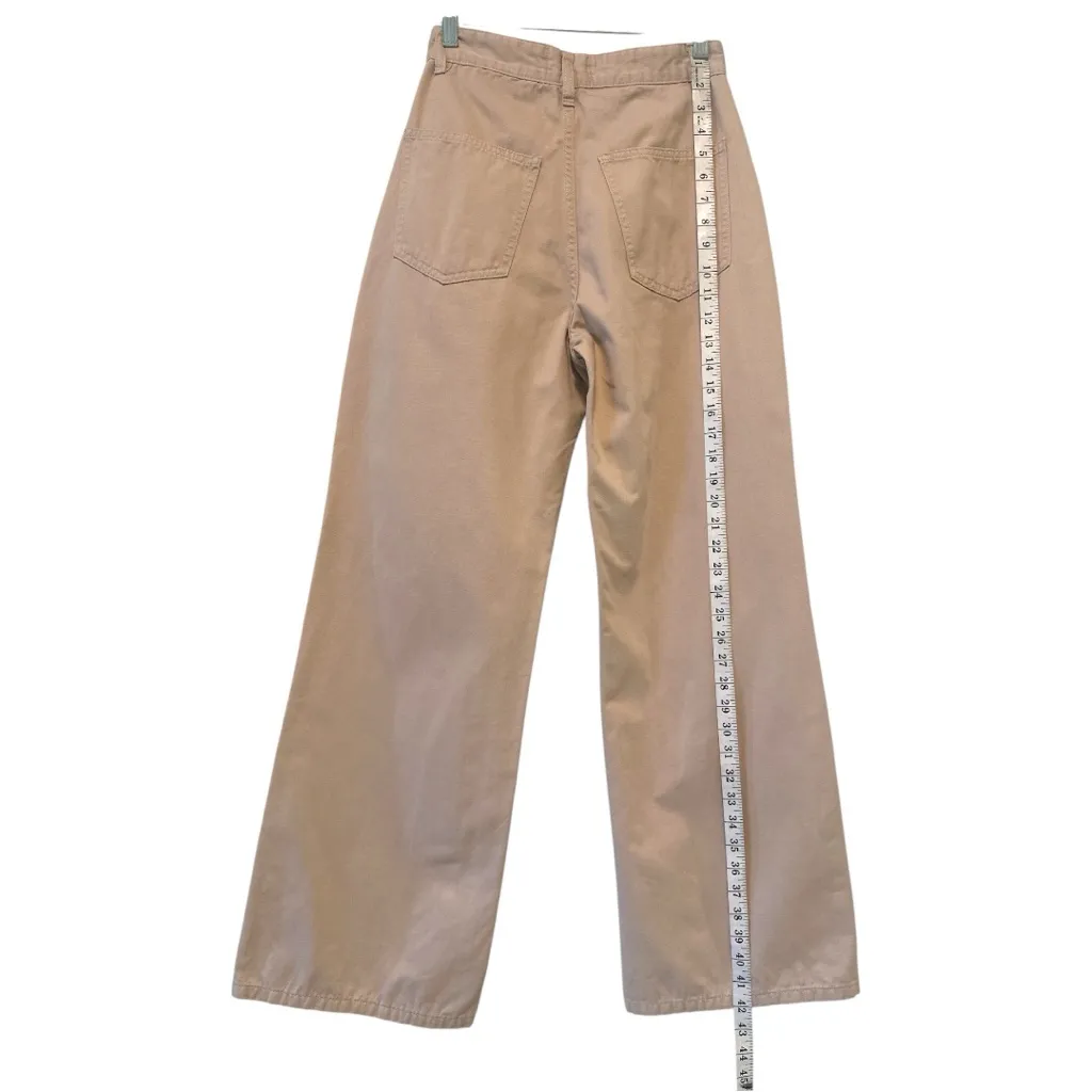 COTTON:ON Wide-Leg Chino Pants Khaki/Beige Women’s Size US 4 (EU 36, AU 8) - Image 4