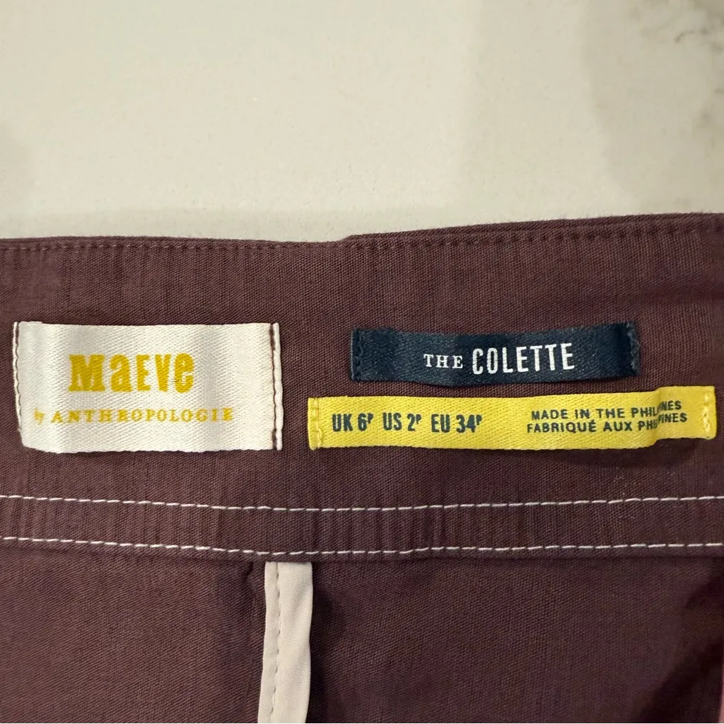 Maeve by Anthropologie The Colette Portside Button Front Jumpsuit Womens 2 Brown - Image 7