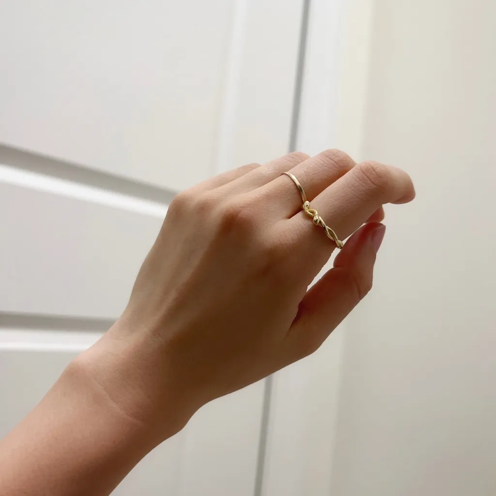 Glaze Jewelry 14K Over Silver Twisted Ring Gold - Image 6